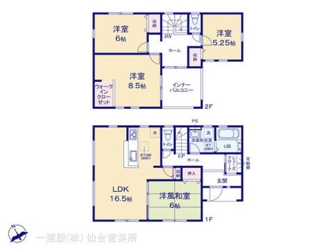 リーブルガーデン多賀城市高崎1丁目Ⅰ 間取り1