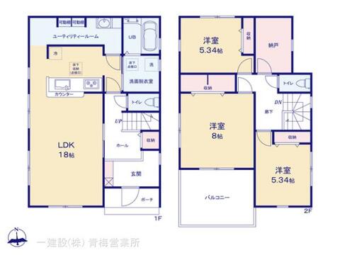 リーブルガーデン瑞穂箱根ケ崎池廻り第４ 間取り1