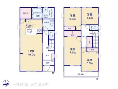 リーブルガーデン綾部市本町2期 間取り1