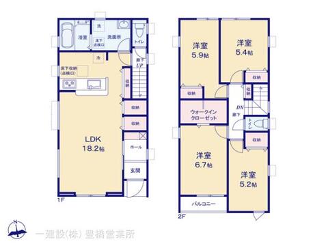 リーブルガーデン豊橋市仁連木町５９期 間取り1