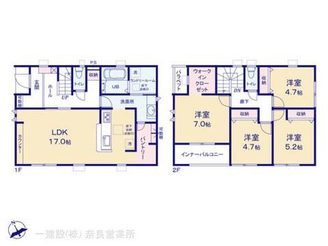 リーブルガーデン生駒翠光台 間取り1