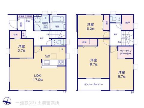 リーブルガーデン第1下妻市下妻丁 間取り3