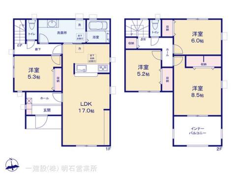 リーブルガーデン姫路市伊伝居2期 間取り1