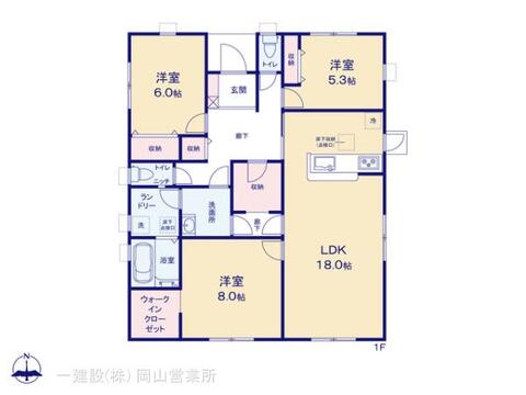 リーブルガーデン鏡野町竹田 間取り3