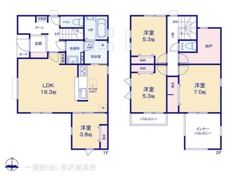 リーブルガーデン所沢北秋津第9期 間取り1