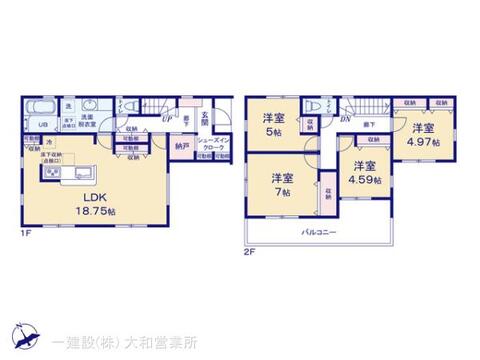 リーブルガーデン海老名市国分寺台5丁目第2 間取り1