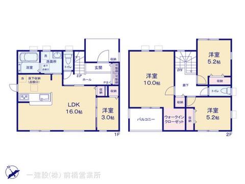 リーブルガーデン前橋市樋越町第４ 間取り3