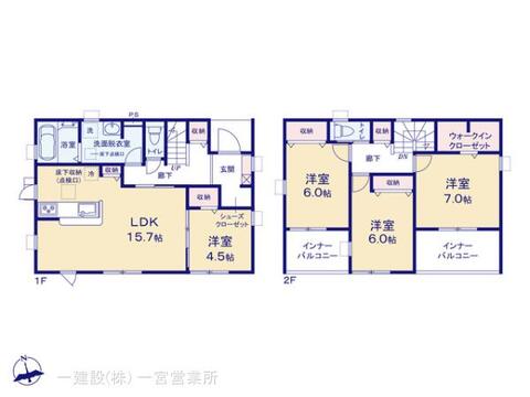 リーブルガーデン愛西市佐屋町宅地 間取り3