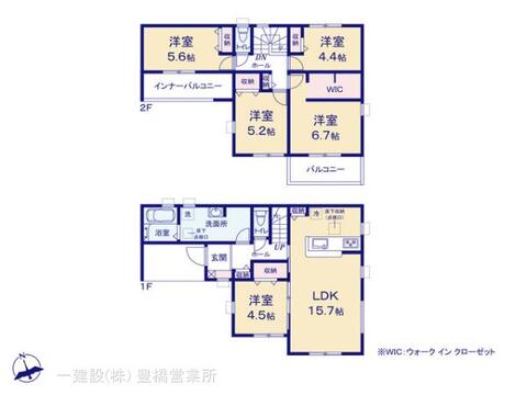 リーブルガーデン豊橋市浪ノ上町59期 間取り1