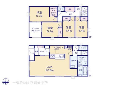リーブルガーデン亀岡市曽我部町南条２期 間取り1