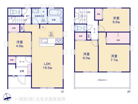 リーブルガーデンあま市美和小学校東 間取り1