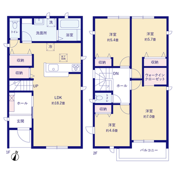 リーブルガーデン小牧市池之内鳶ケ巣 間取り3
