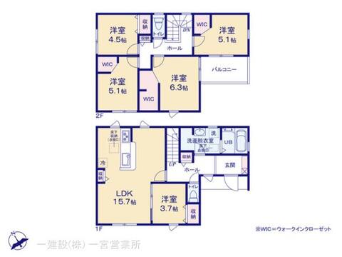 リーブルガーデン一宮市西五城第５ 間取り1