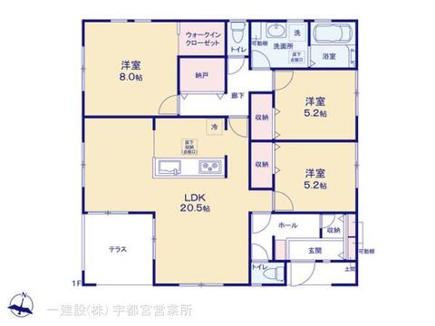 リーブルガーデン宇都宮中里町第5 間取り5