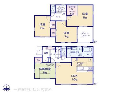 リーブルガーデン船岡新栄1丁目 間取り3