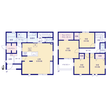 リーブルガーデンDS KuRuRi 愛岐ケ丘 間取り1