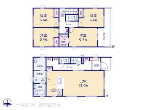 リーブルガーデン尾張旭市東大久手町 間取り3