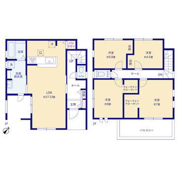 リーブルガーデン東区若宮４丁目第四 間取り1