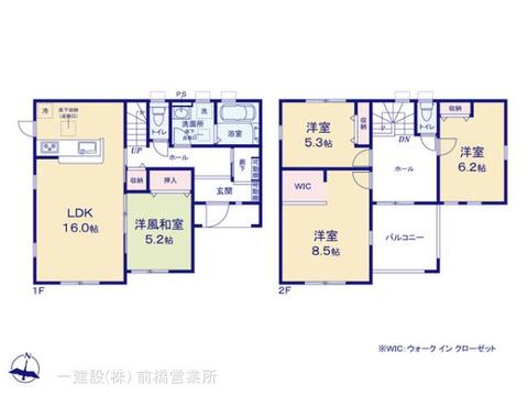 リーブルガーデン高崎市箕郷町西明屋 間取り3