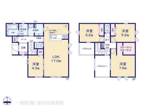 リーブルガーデン入間市鍵山第２ 間取り1