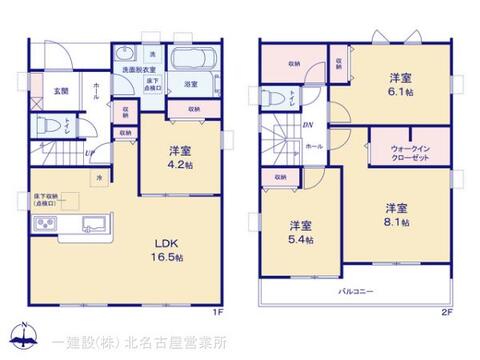 リーブルガーデンあま市下萱津 間取り1