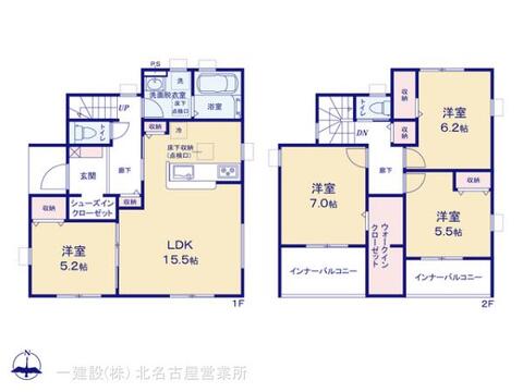 リーブルガーデンあま市下萱津 間取り3