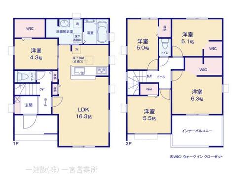 リーブルガーデン一宮市浅井町河田 間取り1