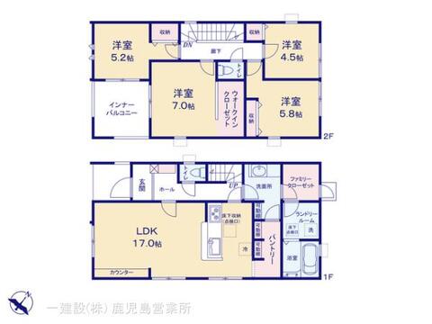 リーブルガーデン鹿児島市桜ヶ丘第三 間取り1