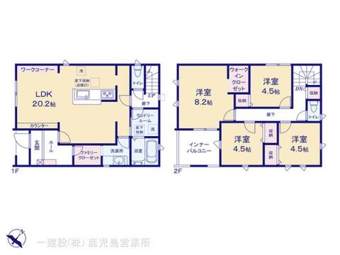 リーブルガーデン鹿児島市桜ヶ丘第三 間取り3