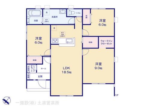 リーブルガーデン第１常総市収納谷 間取り3