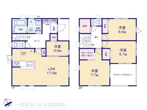 リーブルガーデン犬山市上野米野 間取り3