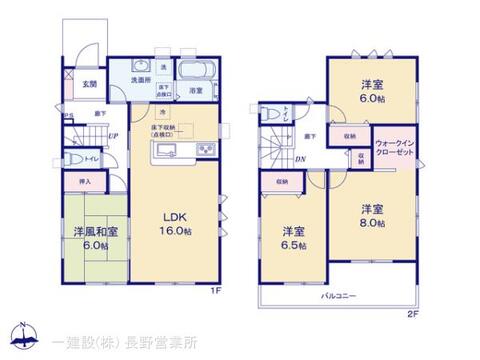 リーブルガーデン長野篠ノ井二ツ柳第4 間取り3