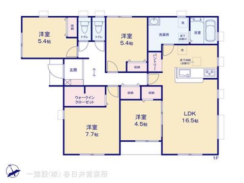 リーブルガーデン瀬戸市安戸町の平屋 間取り1