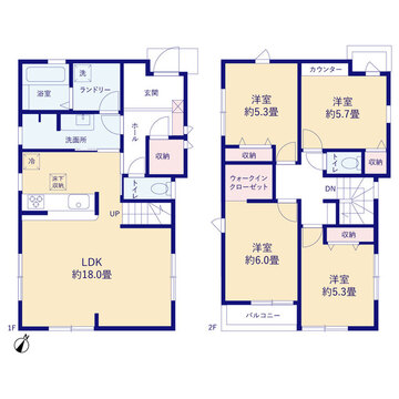 リーブルガーデン東区温品4丁目3期 間取り1