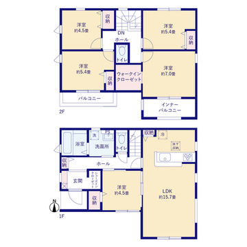 リーブルガーデン岐阜市茶所駅 間取り1