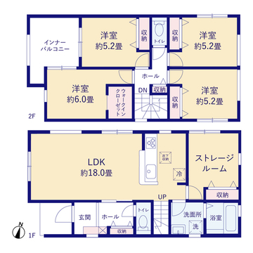 リーブルガーデン葵区瀬名中央4丁目 間取り5