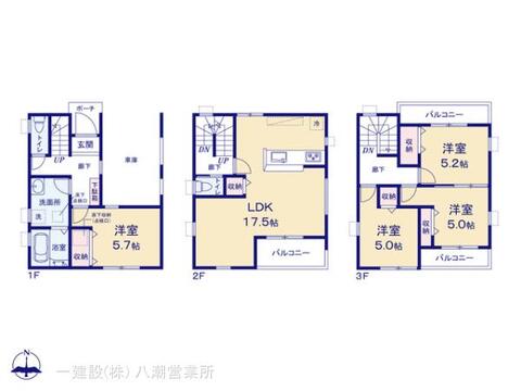 リーブルガーデン川口市本前川１丁目 間取り3