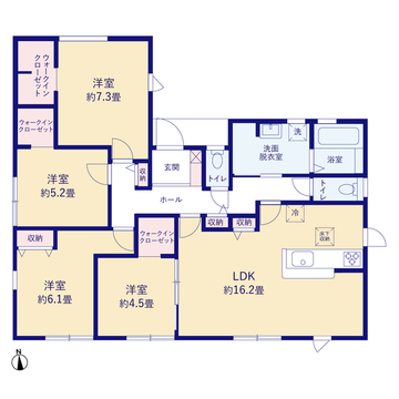 リーブルガーデン磐田東平松２期 間取り1
