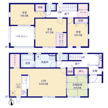 リーブルガーデン富岡中高瀬第８ 間取り1