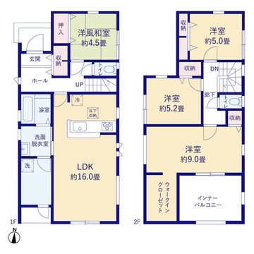 リーブルガーデン姶良市西餅田 間取り3