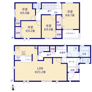 リーブルガーデン太田第2鳥山中町 間取り1