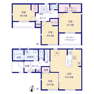 リーブルガーデン豊橋市草間町５９期 間取り5