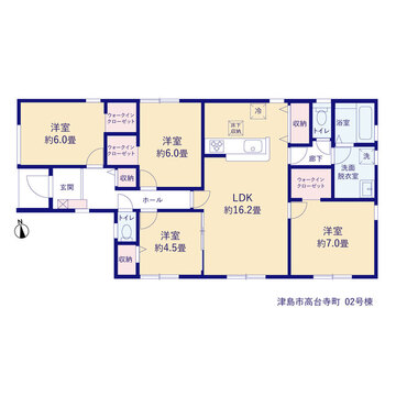 リーブルガーデン津島市高台寺町 間取り3