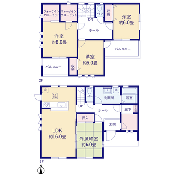 リーブルガーデン第２前橋総社町植野 間取り3