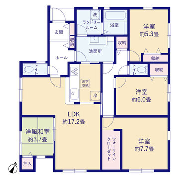 リーブルガーデン粕屋町甲仲原1丁目 間取り1
