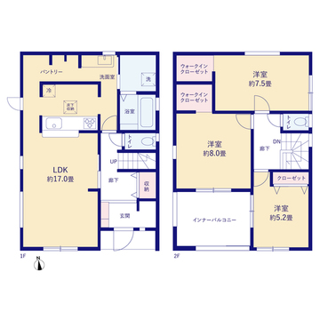 リーブルガーデン奈良市東九条町21期 間取り3