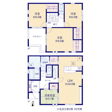 リーブルガーデン小名浜大原2期 間取り1