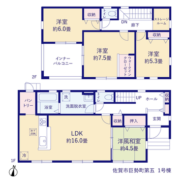 リーブルガーデン佐賀市巨勢町第五 間取り1