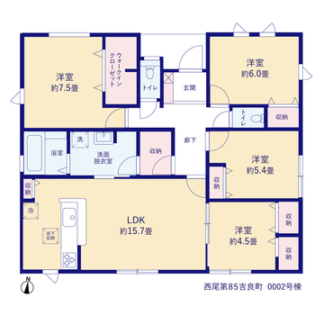 リーブルガーデン西尾第85吉良町 間取り3