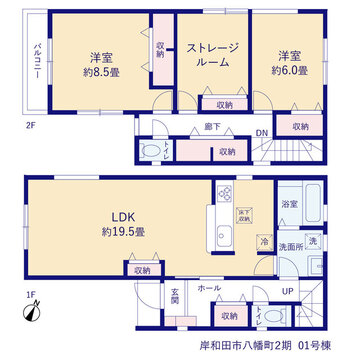 リーブルガーデン岸和田市八幡町2期 間取り1